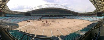 Work underway on replacing playing surface at ANZ Stadium