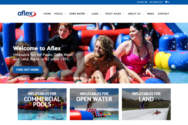 Aflex inflatables unveils new website