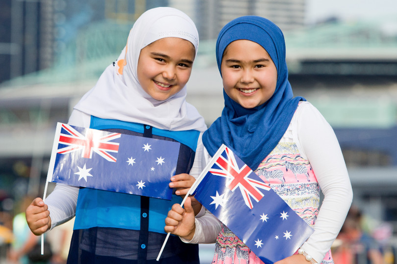 Canberra Theatre bomb threat for displaying Australia Day billboard with girls in hijabs