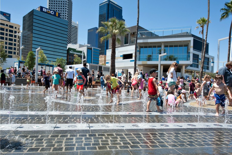 Perth’s troubled Elizabeth Quay playground reopens for summer