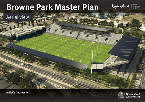 $54 million redevelopment of Rockhampton’s Browne Park Stadium unveiled