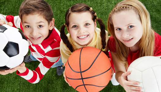 Happy, healthy children develop on the playing field