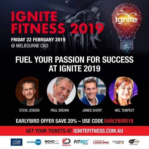Presenters announced and registrations open for Australia’s Ignite Fitness 2019