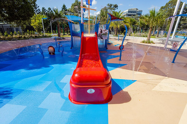 Reopened Wentworthville Memorial Swim Centre includes new Life Floor splashpad surface