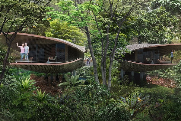 Designs revealed for treetop accommodation at nature-based Singapore Zoo resort