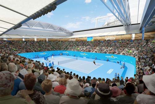 Third retractable roof operational at Australian Open venue