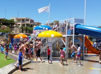 New waterslides and aquatic play area prooves popular at Moonta Bay