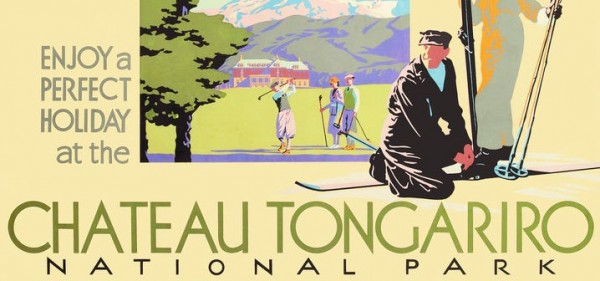Classic New Zealand tourism posters on display at Canterbury Museum