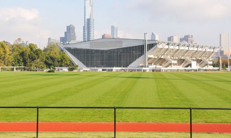 Melbourne Olympic Park grassed over