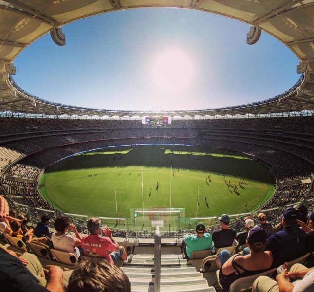 Optus Stadium welcomes record crowd for AFLW fixturew