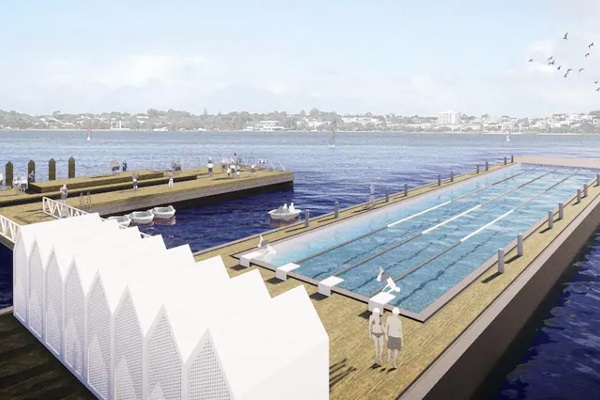 Plans revealed for floating pool in central Perth
