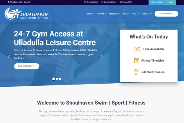 Shoalhaven City Council delivers updated online access to aquatic and fitness facilities