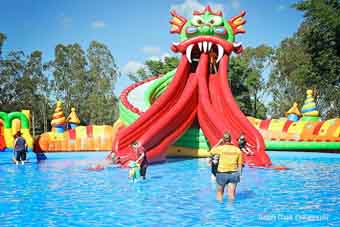 New inflatable waterpark unveiled in Queensland