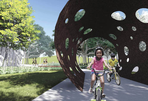 Children’s bike track to encourage activity and cycling skills