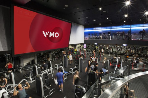 VMO unveils new large format digital screen at Fitness First Bond Street Sydney club