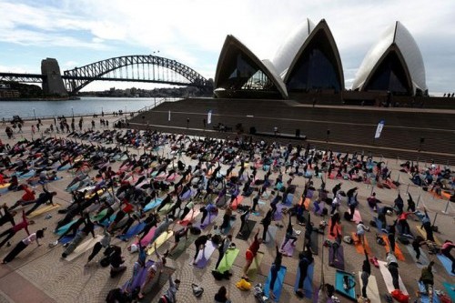 International Day of Yoga marked around the world