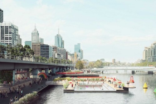 Concept revealed for floating swimming pool on Melbourne’s Yarra River