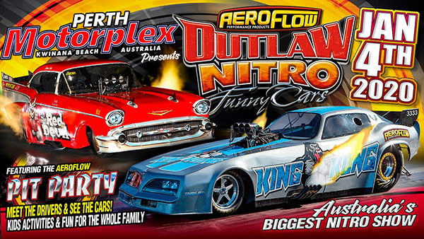 Bushfires prevent Aeroflow Outlaw Nitro Funny Cars from competing at Perth Motorplex