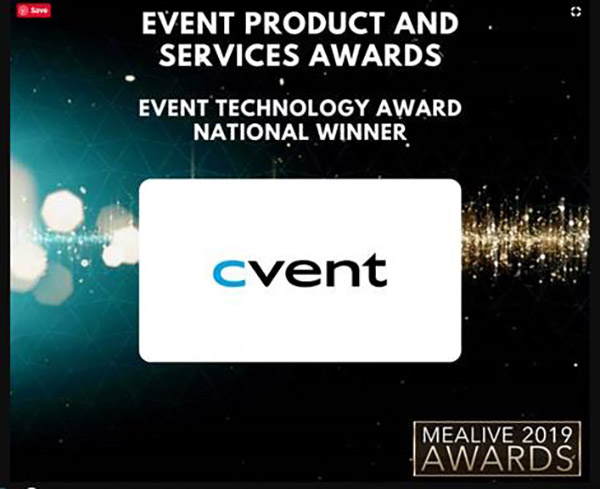 Cvent secures award for Best Event Technology at the MEA 2019 Awards
