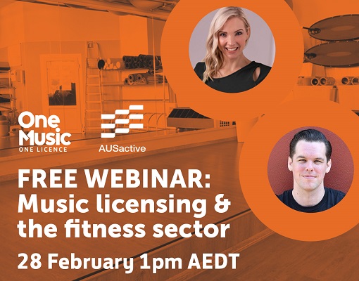 AUSactive and OneMusic Australia combine to present webinar for fitness studio operators