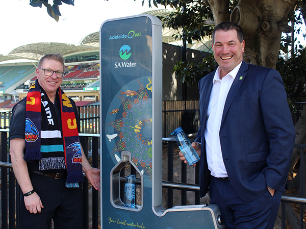 Adelaide Oval’s drinking water fountains achieve impressive sustainability goals