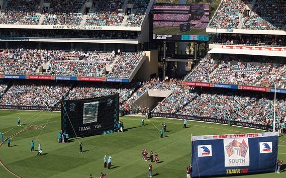 AFL crowds up 42% at new Adelaide Oval