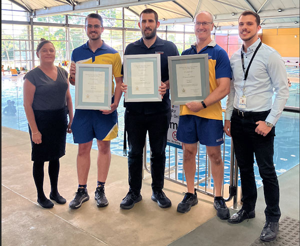 Five Blacktown City lifeguards commended for saving a man’s life