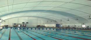 Custom fabric roof structure at Canberra Pool