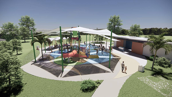 Works underway on first aquatic play area for Charters Towers