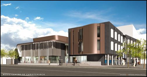 Music Centre to be first part of Christchurch Performing Arts Precinct