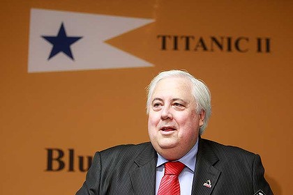 Billionaire Palmer unveils plans to rebuild the Titanic