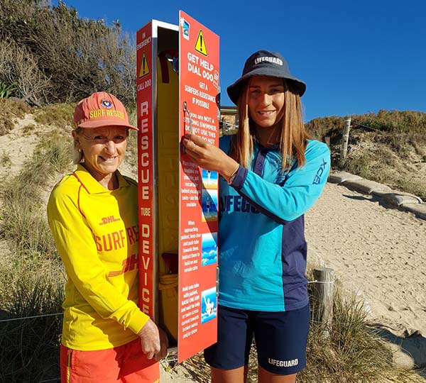Rescue tubes trialled at Coffs Harbour beaches to help reduce drownings