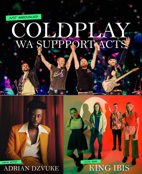 Two Western Australian bands announced as supporting acts for Coldplay Perth concerts