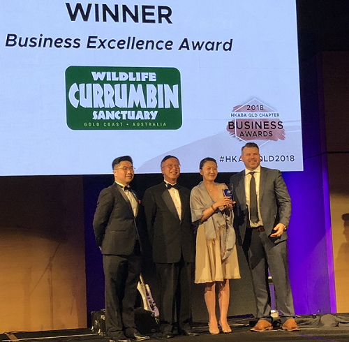 Currumbin Wildlife Sanctuary recognised for excellence by Hong Kong-Australia Business Association