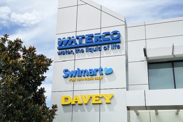 Davey Water Products branding added to Waterco headquarters