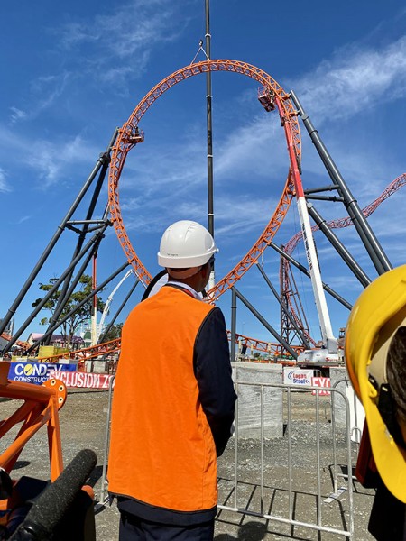 Dreamworld’s Steel Taipan rollercoaster reaches new construction milestone