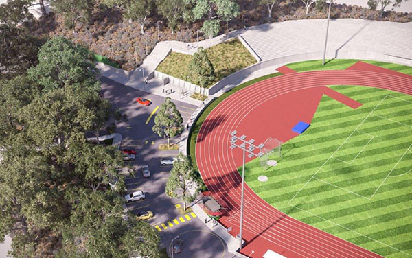 Major upgrade completed on Centennial Park’s E.S Marks athletics field