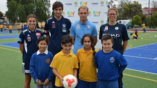 A-League stars promote children’s activity in Melbourne