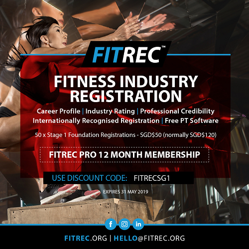 FITREC announces Foundation Registration for Singapore fitness professionals