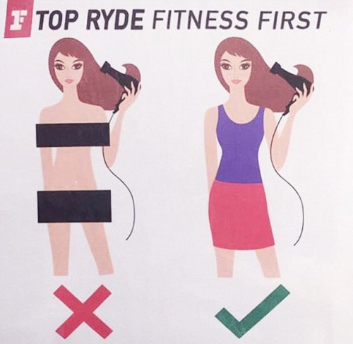 Sydney gym bans female members from using changing room dryers on their pubic hair