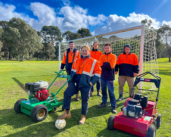 Geelong turf management and horticultural apprentices gain world-class experience at AAMI Park