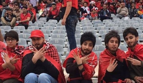 Iranian women disguise themselves in fake beards to enter male-only football match