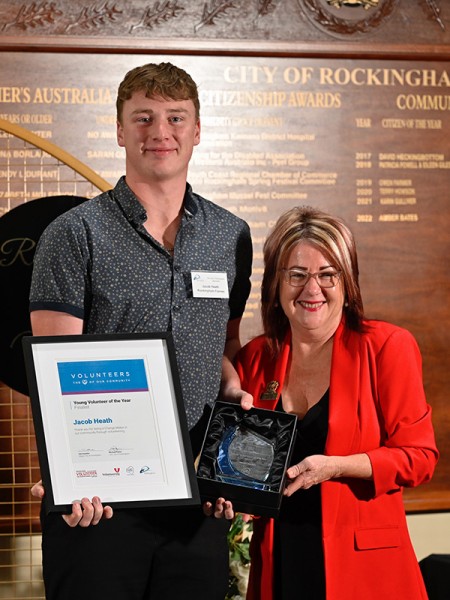 City of Rockingham awards young volunteer for his contribution to Rockingham Flames