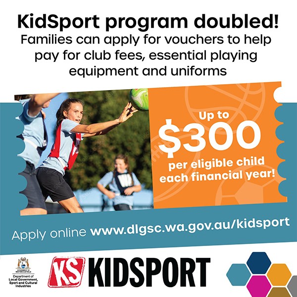 KidSport vouchers doubled to make sport more accessible and affordable for families in Western Australia