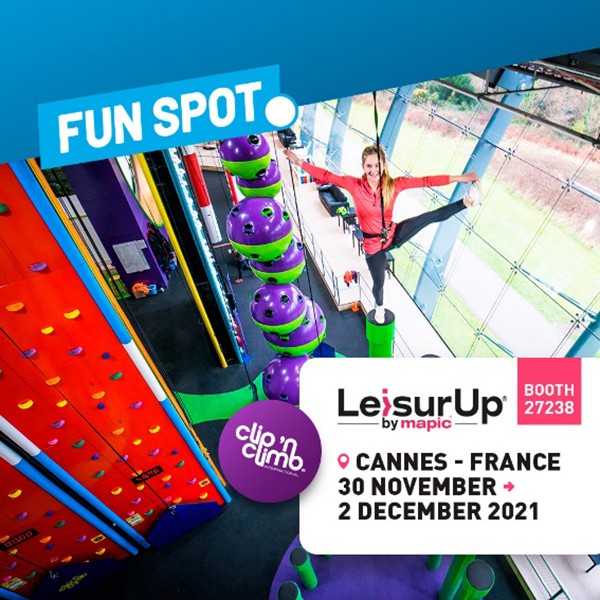 Clip ‘n Climb included in Fun Spot exhibition at new LeisurUp trade show in France