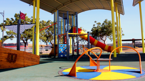 Town of Port Hedland’s Marapikurrinya Park playground attracts local children
