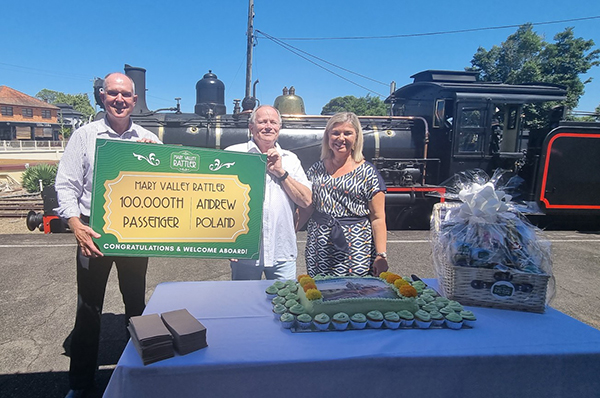 Mary Valley Rattler celebrates 100,000th passenger