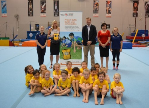 Melinda Gainsford-Taylor launches defibrillator partnership between Gymnastics and the Red Cross