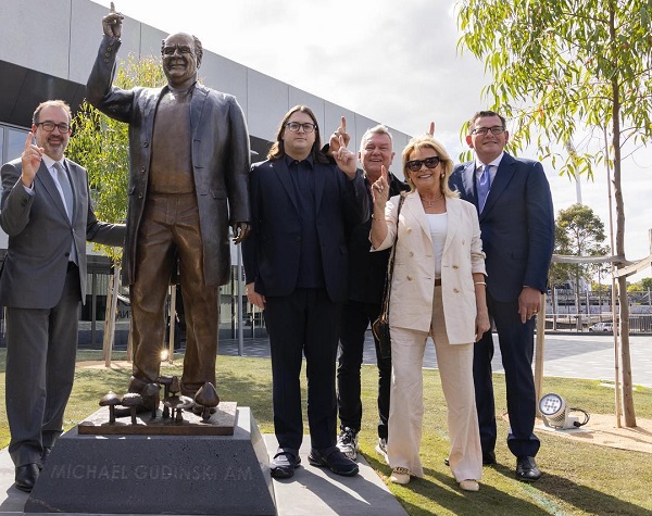 Michael Gudinski statue unveiled at Melbourne Park