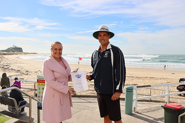 City of Newcastle lifeguard recognised with national award